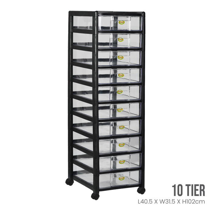 10 TIER PAGON DOC DRAWER W WHL (701-10)