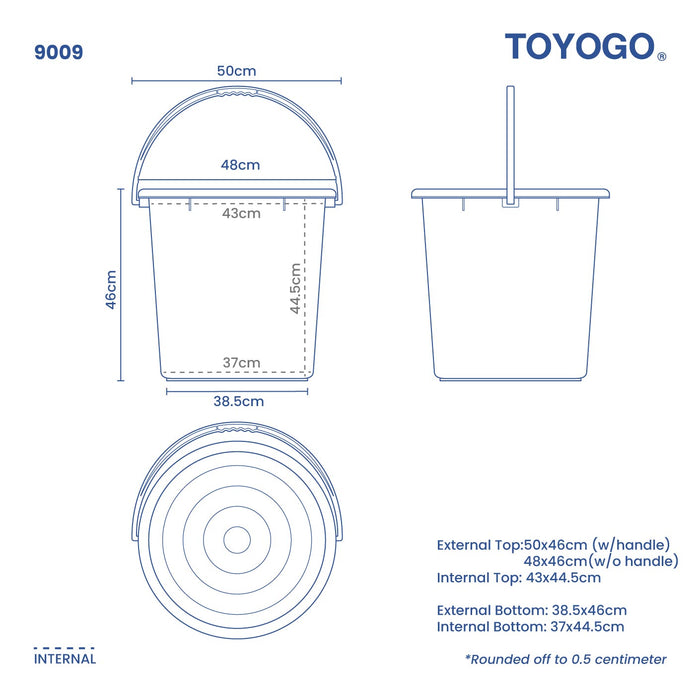 15 GAL 56L PAIL (9009)