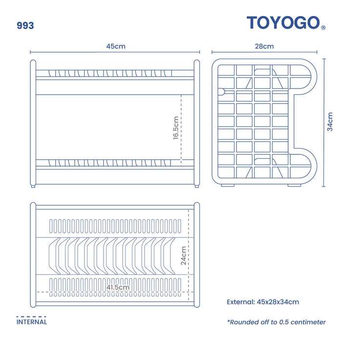 2 LAYER DI-KE DISH RACK (993)