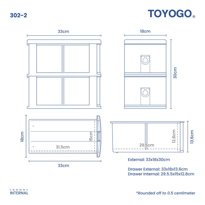 2 TIER CD/SAT DRAWER (302-2)