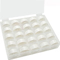 25 pcs Pre-Wound White Bobbins, Class A