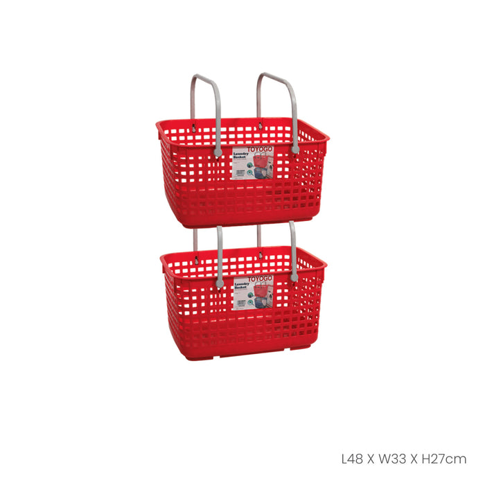 (2PC/PKT) STACKABLE BASKET W/WHEEL (9698-2)