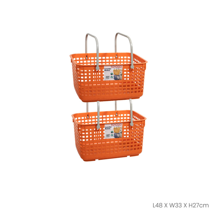 (2PC/PKT) STACKABLE BASKET W/WHEEL (9698-2)