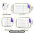 4-in-1 Set of Four Embroidery Hoops - 5"x7", 1"x2.5",  4"x4" and 6"x10"