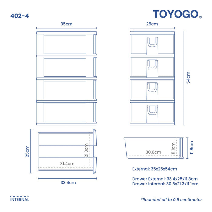 4 TIER 4B A4 DRAWER (402-4)