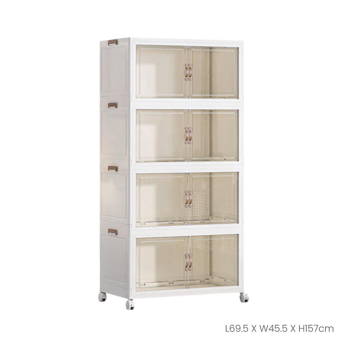4 TIER-8D-4WHEELS CABINET L69.5XW45.5XH157CM JP2026-4 (HFH9132)