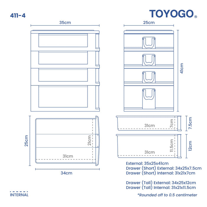 4 TIER A4 DRAWER (411-4)
