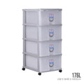 4 TIER BITANIC CABINET W/WHL (804-4)