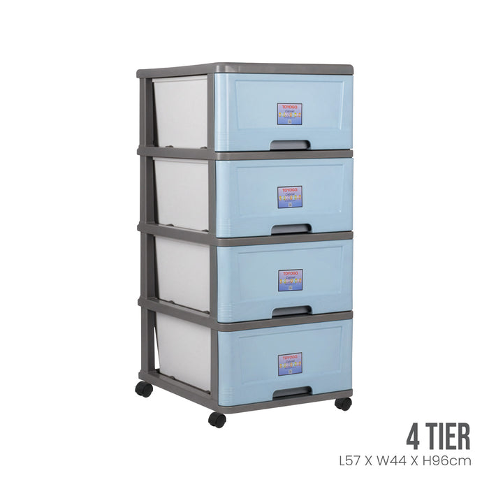 4 TIER CABINET W/WHL (904-4)