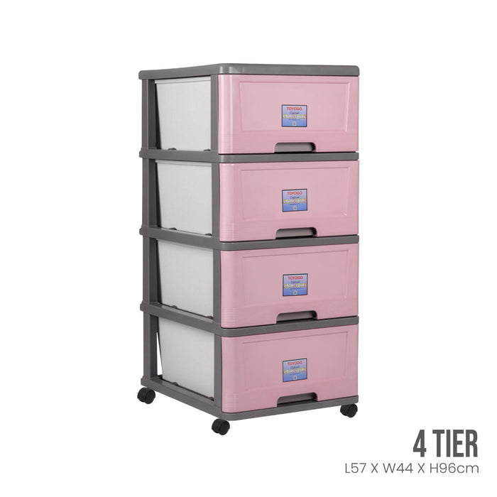 4 TIER CABINET W/WHL (904-4)
