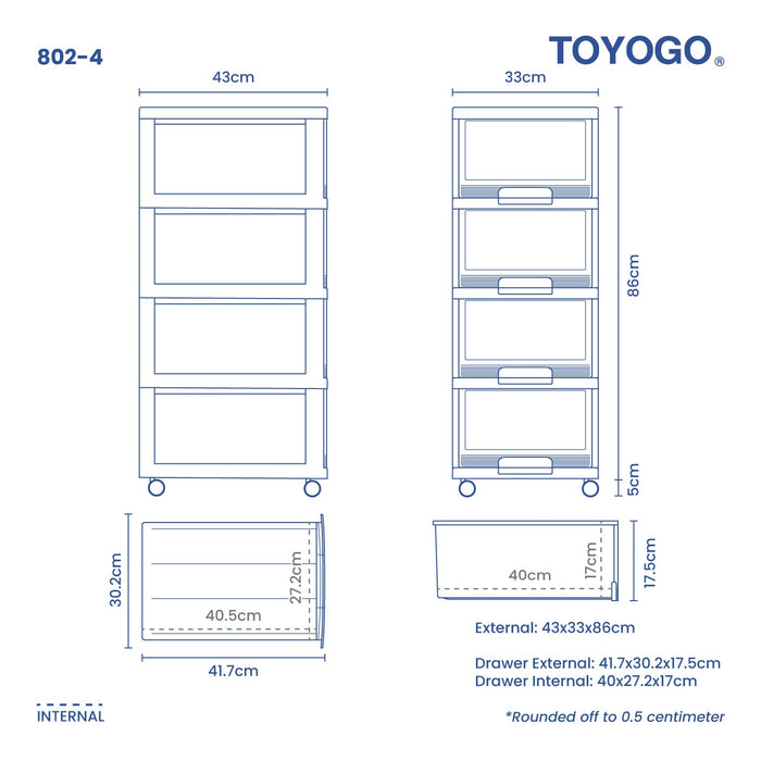 4 TIER MARINE DRAWER (802-4)