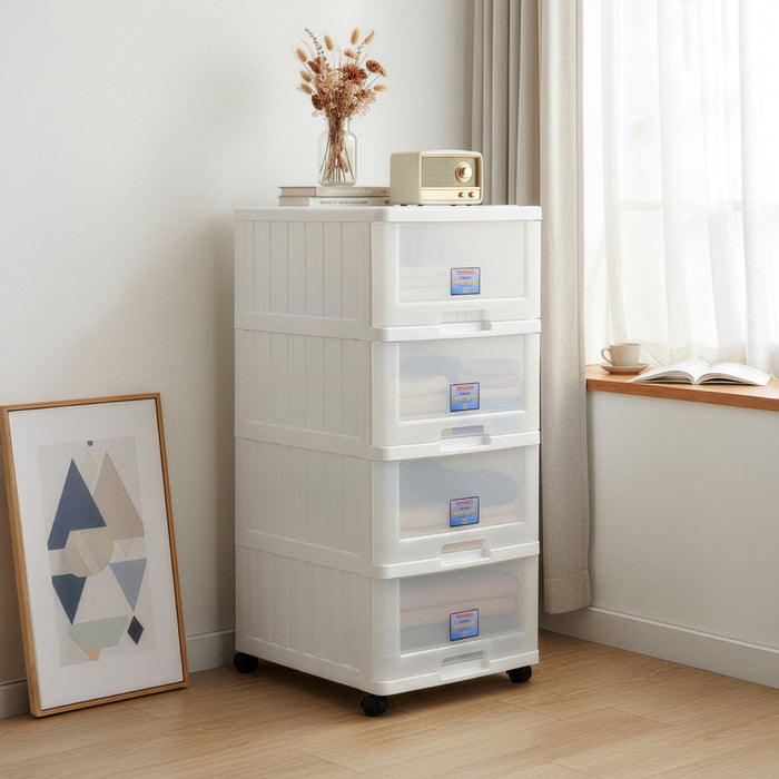 4 TIER MENTON DRAWER W/WHLS (709-4)