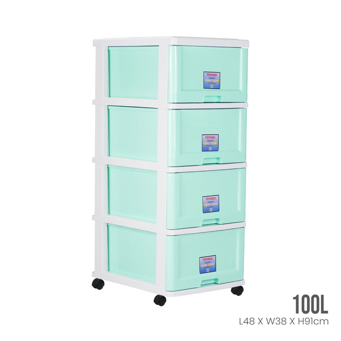 4 TIER MENTON DRAWER W/WHLS (903-4)