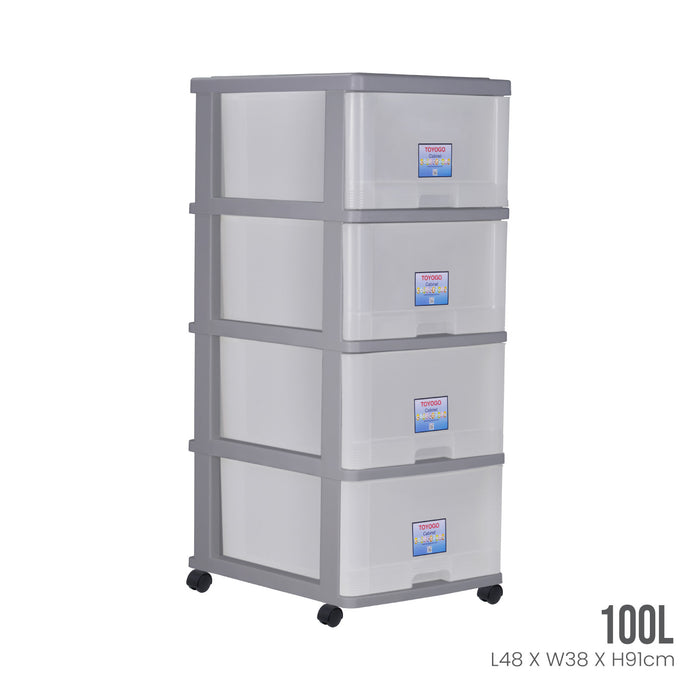 4 TIER MENTON DRAWER W/WHLS (903-4)