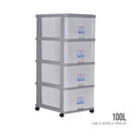 4 TIER MENTON DRAWER W/WHLS (903-4)