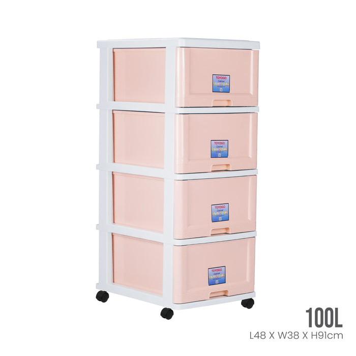 4 TIER MENTON DRAWER W/WHLS (903-4)