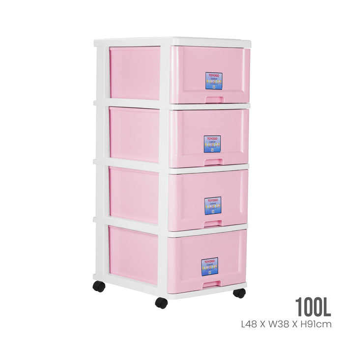 4 TIER MENTON DRAWER W/WHLS (903-4)