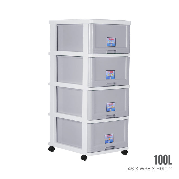 WHITE FRAME GREY DRAWER (903-4WF-GRY)