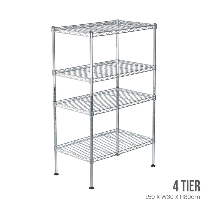 4 TIER MULTI-PURPOSE RACK 50X30X80CM CJ-C1081 (HFH6847)