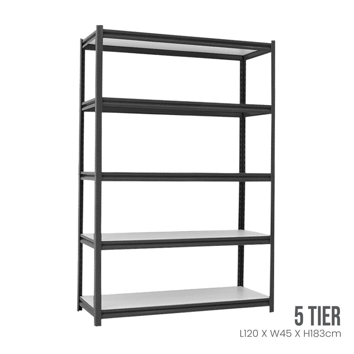 5 TIER DIY BOLTLESS RACK 120X45X183CM BROWN (HFH6725)