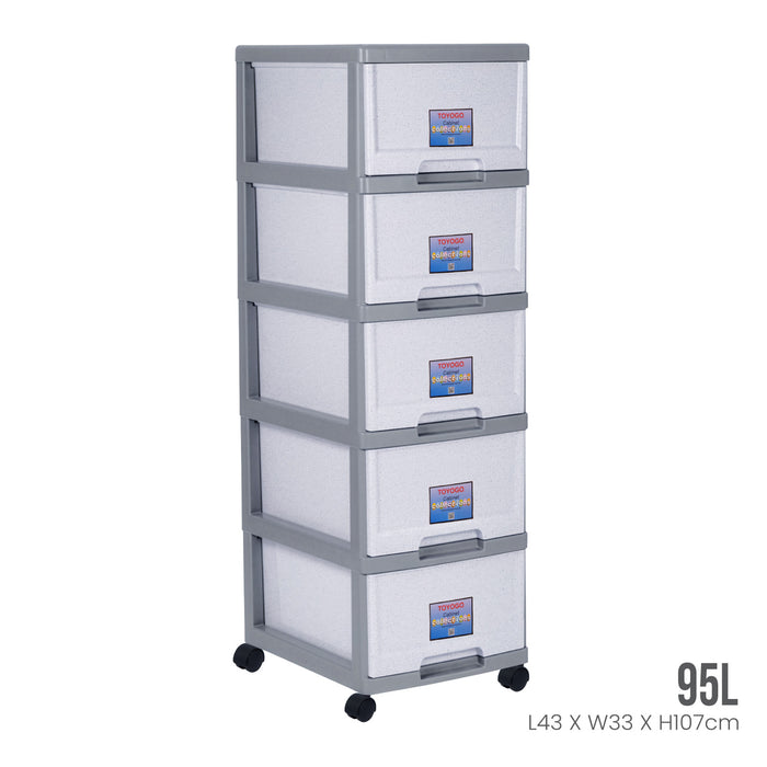 GREY FRAME MARBLE DRAWER (802-5GF-MRB)