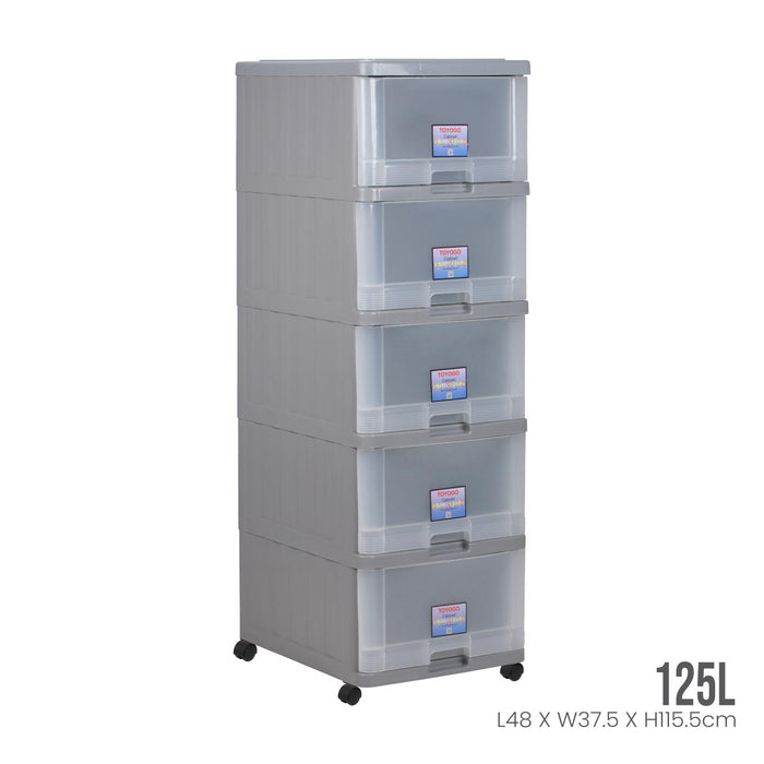 5 TIER MENTON DRAWER W/WHLS (707-5)