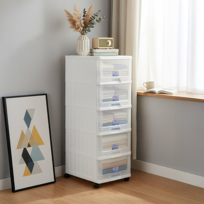 5 TIER MENTON DRAWER W/WHLS (709-5)