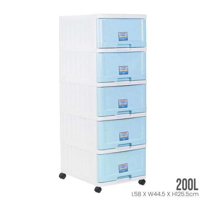 5 TIER MENTON DRAWER W/WHLS (709-5)