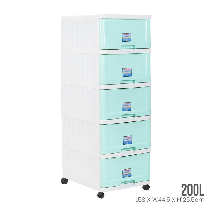 5 TIER MENTON DRAWER W/WHLS (709-5)