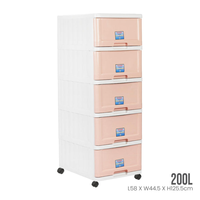 5 TIER MENTON DRAWER W/WHLS (709-5)