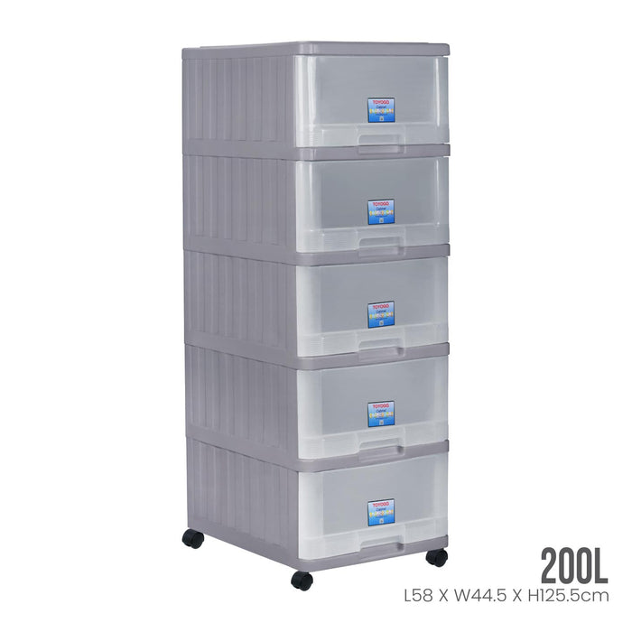 5 TIER MENTON DRAWER W/WHLS (709-5)