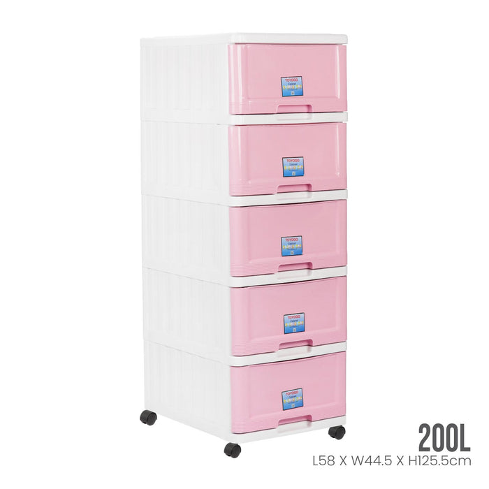5 TIER MENTON DRAWER W/WHLS (709-5)
