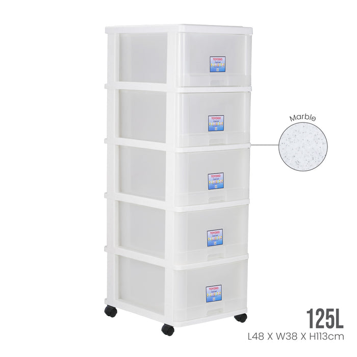 5 TIER MENTON DRAWER W/WHLS (903-5)