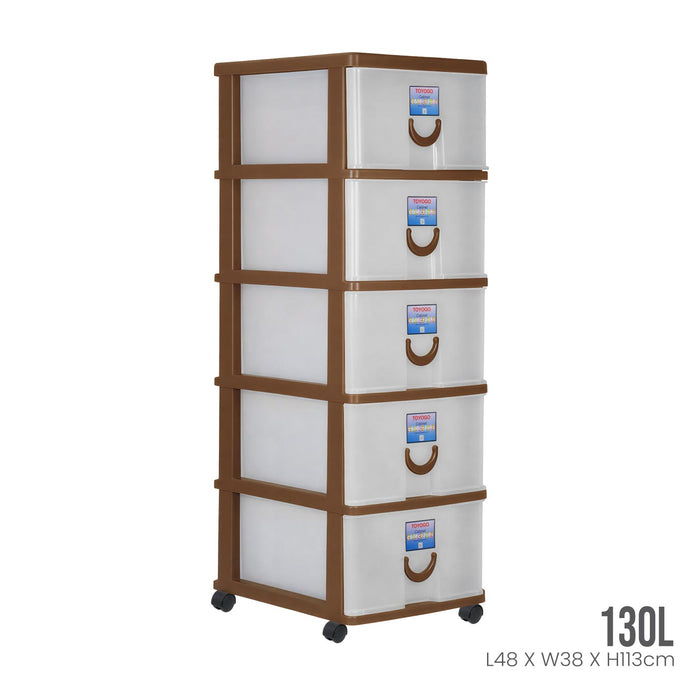 5 TIER STOCKER W/WHEELS (803-5)