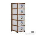 5 TIER STOCKER W/WHEELS (803-5)