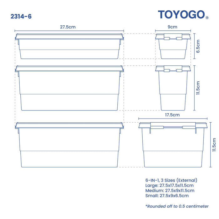 6-IN-1 FREEZER CONTAINER SET (2314-6)