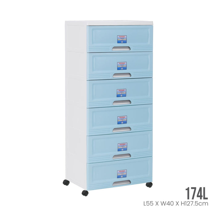 6 TIER WIBBY CABINET W/WHEELS (609-6)