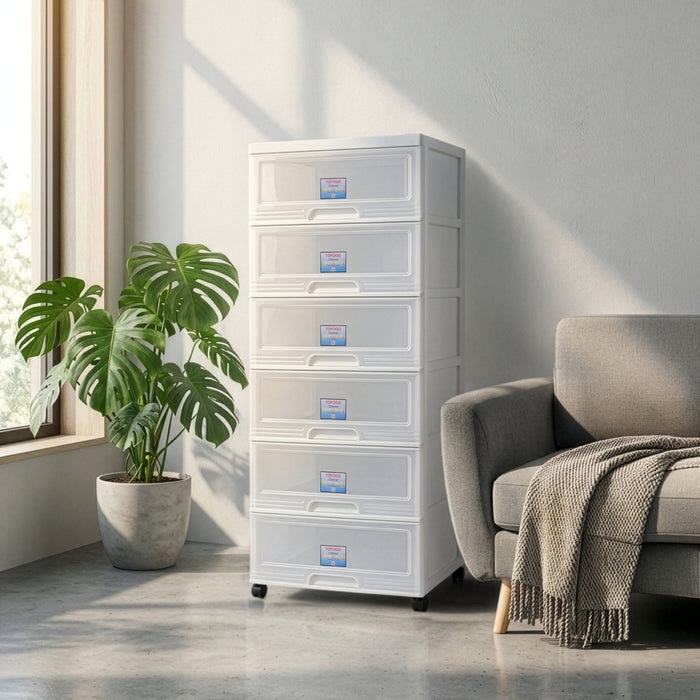 6 TIER WIBBY CABINET W/WHEELS (609-6)