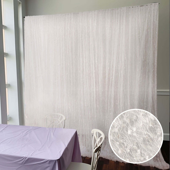 Textured white backdrop for event decoration or photography use.