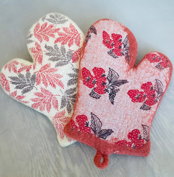 Felted Sari Oven Mitt