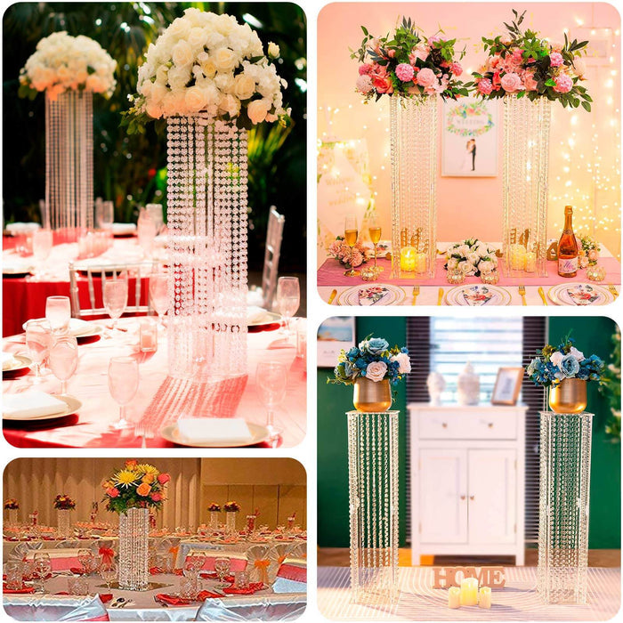 Elegant floral centerpieces with crystal accents for weddings and events.