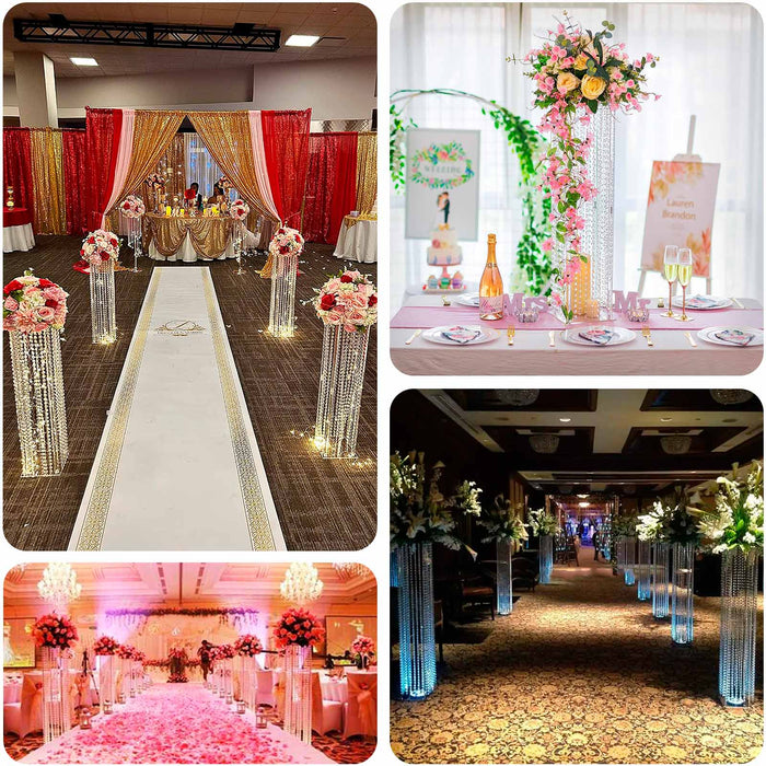 Elegant wedding decor with floral arrangements and a beautifully set reception table.
