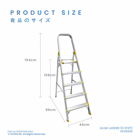 ALUM LADY LADDER 5 STEP XG102D5 (HFH5515)