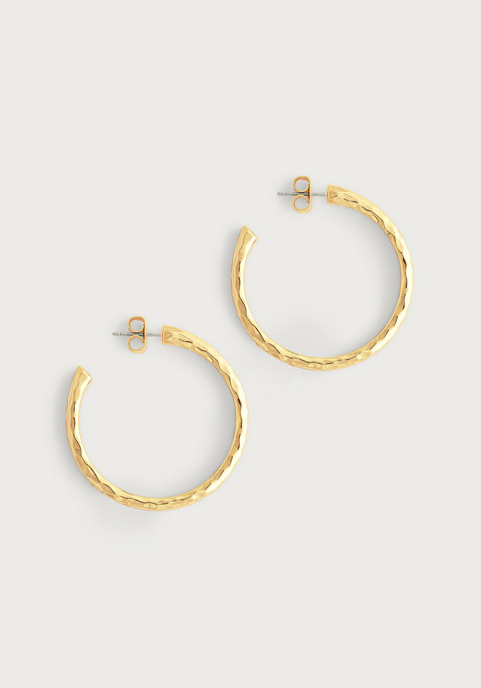 Anabel Aram Farrier Medium Hoops, Gold