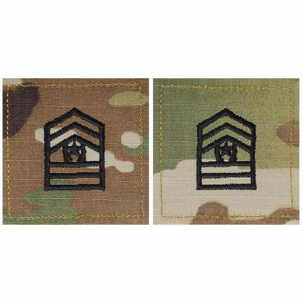 Army ROTC OCP Rank w/hook closure : Command Sergeant Major (CSM)