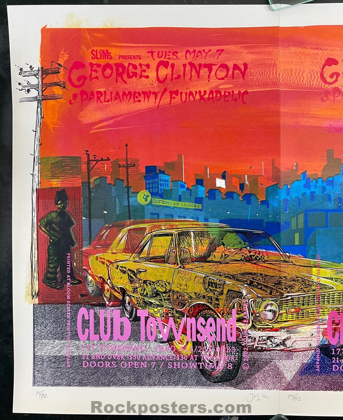 AUCTION - Funk - George Clinton P-funk -  Paired Numbered Silkscreen - 2002 Posters  - Near Mint - SF Rock Posters & Collectibles