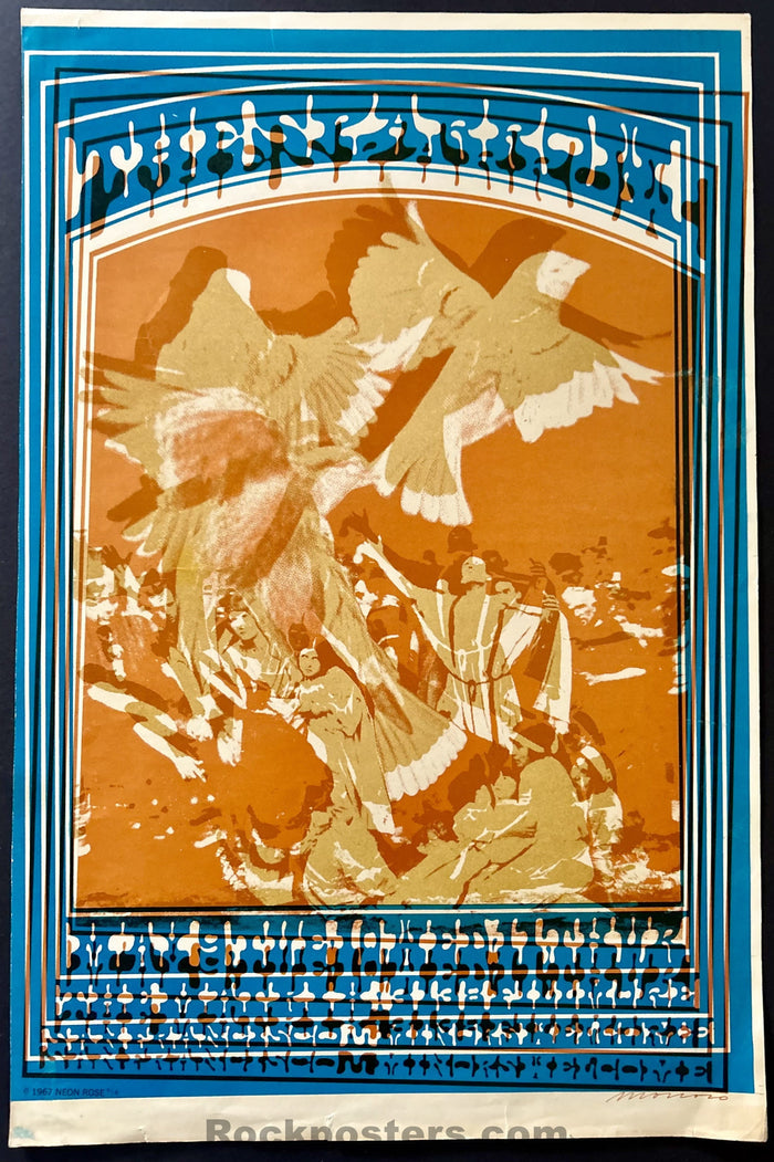 AUCTION - Neon Rose 14 - The Sparrow - Victor Moscoso - 1967 Overprint/Test Poster - The Matrix - Very Good - SF Rock Posters & Collectibles