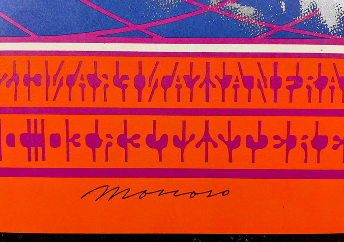AUCTION - Neon Rose 20 - Victor Moscoso Signed - 1967 Poster - KMPX Radio - Excellent