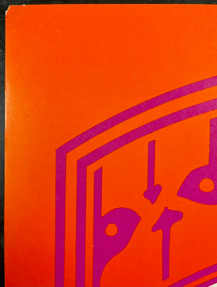 AUCTION - Neon Rose 20 - Victor Moscoso Signed - 1967 Poster - KMPX Radio - Excellent