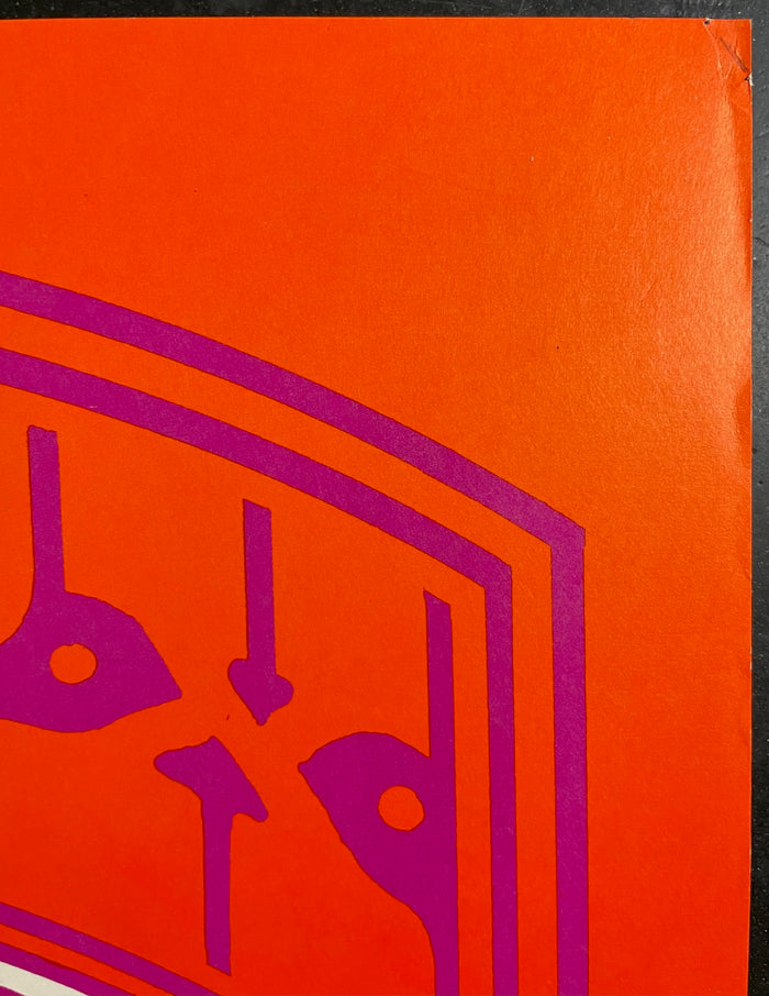 AUCTION - Neon Rose 20 - Victor Moscoso Signed - 1967 Poster - KMPX Radio - Excellent